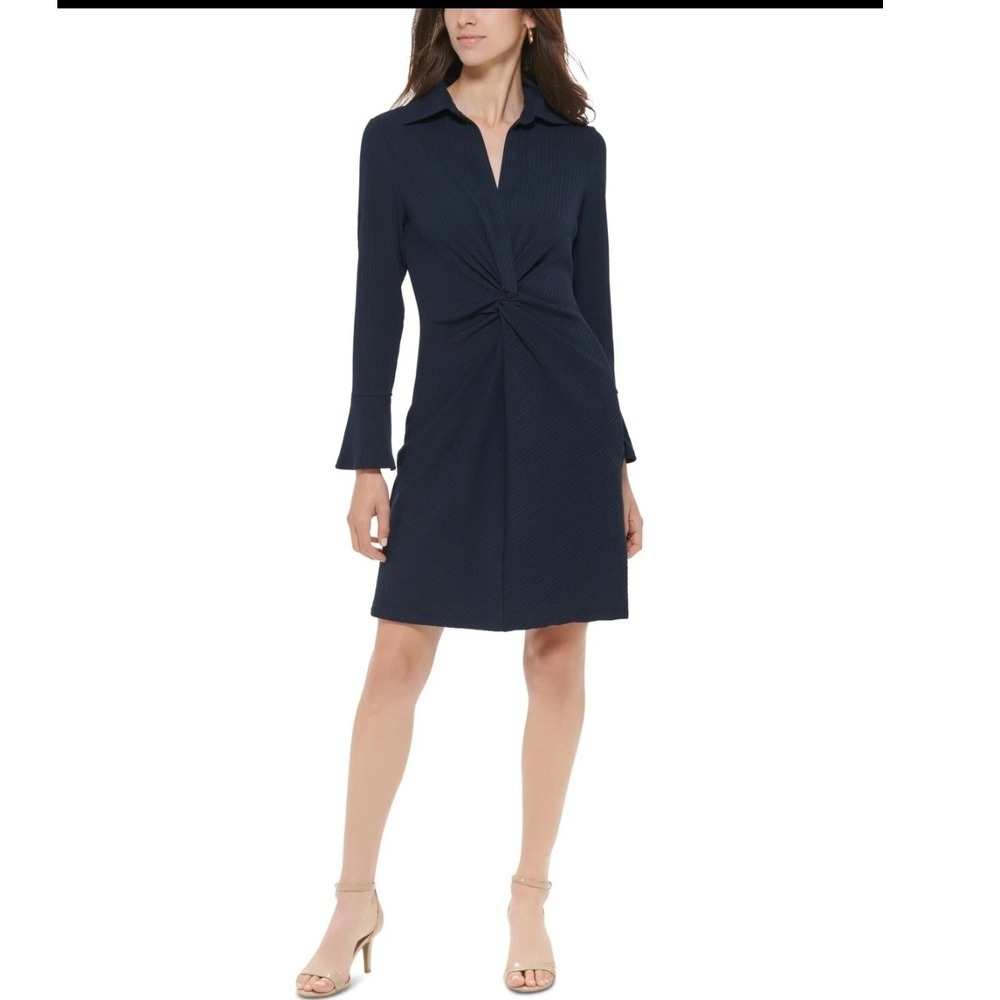 Tommy Hilfiger Navy Midi Dress